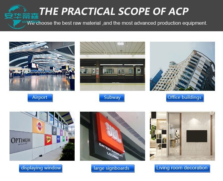 900mm 1000mm Brushed Aluminium Composite Panel Fire Retardant Acp Sheets SGS