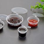 27ml, 30ml, 45ml, 74ml Seasoning box Plastic Disposable Clear BOX Round cup with