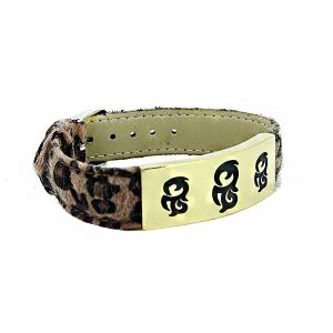 China Europ American Fashion Trendy Stainless Steel Geniune PU Leather Bracelet Bangle LBL06 factory