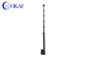 China Light Weight Telescopic Mast Pole OKAF 6M 20FT 1.45M Closure Height Suitable For Vehicle factory