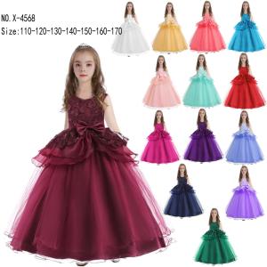 China girl's princess dress evening dress wear party dress ready goods ready to ship stock 80 factory