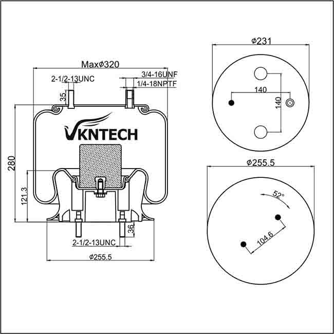 905 571 27 Contitech 9 10-16 P 441 DAYTON 352-9213 Air Bags Naistar 501559C-1 Triangle 8407 VKCTECH 1K9213