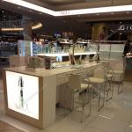 Stylish design standing cosmetic cabinet showcase