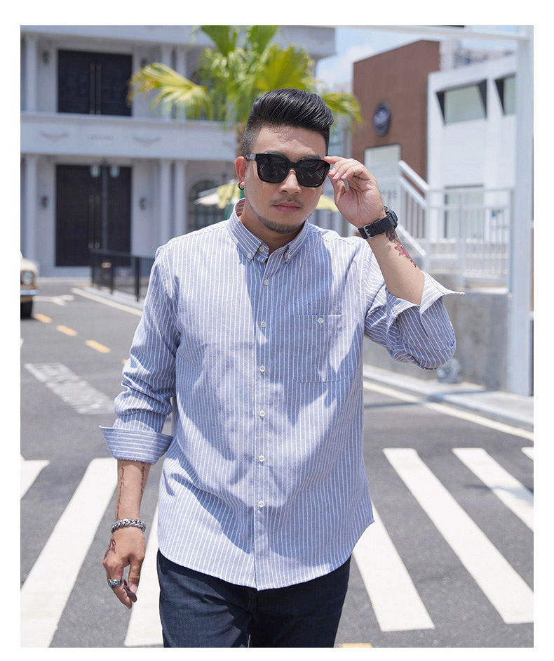 Customized Logo Printing Fashion Autumn Mens Long Sleeve Shirts Plus Size Men's Shirts