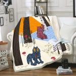 Anti Pilling Flannel Plush Fleece Throw Blanket Anti Wrinkle Super Soft