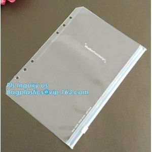 China printed slider zipper bag/transparent zip lock plastic packing bag for file,garment,scarf/plastic bag, slider zipper pvc on sale