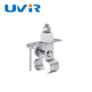 China GJ0003L Twin Tube IR Lamp Holder 15x33mm Ceramic aluminum Material factory