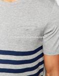 Cool Mens Striped Short Sleeve Shirt , Oversized Workout Shirt Machine Wash