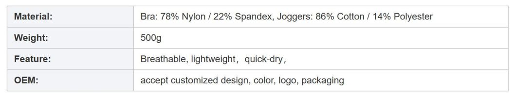 Autumn Winter Stylish Gym Fitness Set Outdoor Jogger Trousers Workout Yoga Crop Top Two Piece Activewear Set