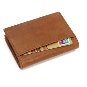 China First-Layer Cowhide Credit Card Holder with Multiple Slots and Anti-Theft RFID Technology factory