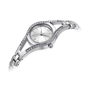 China Waterproof Silver Quartz Watch Quartz Seiko Movement Alloy Metal factory