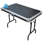 19u Flight Road Case Universal Fold Out DJ Table With Low Profile Wheels