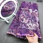 Supoo High quality flocking velvet lace Nigerian lace embroidery african lace