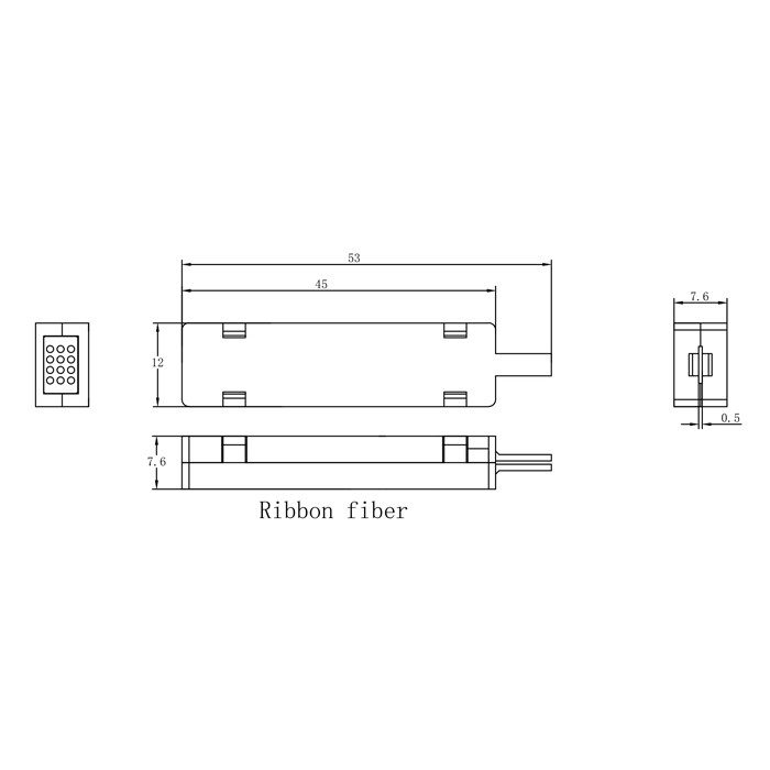 GaPho 12 Core 0.9 Fiber Optic Fan Out Kit Compact FOK-03