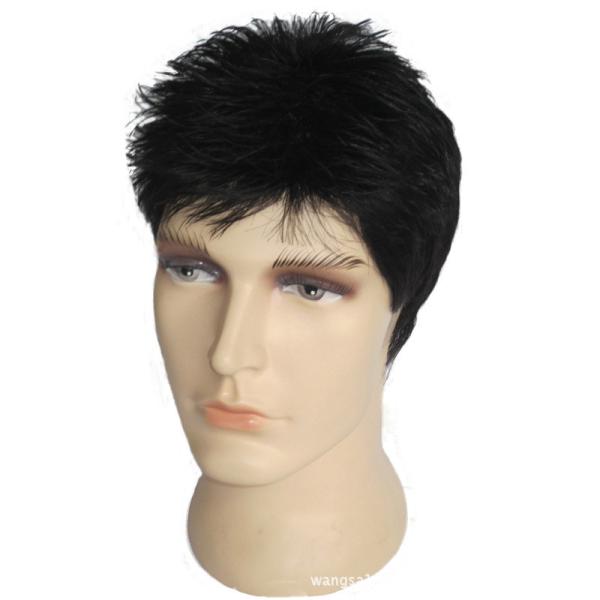 Normal Lace Men Hair Wig 14" , Black Natural Looking Wigs For Men
