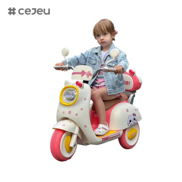 CJ-BBF-318 Electric Motorcycles, Coffee Pink White.6V4*1/380*1/One click start