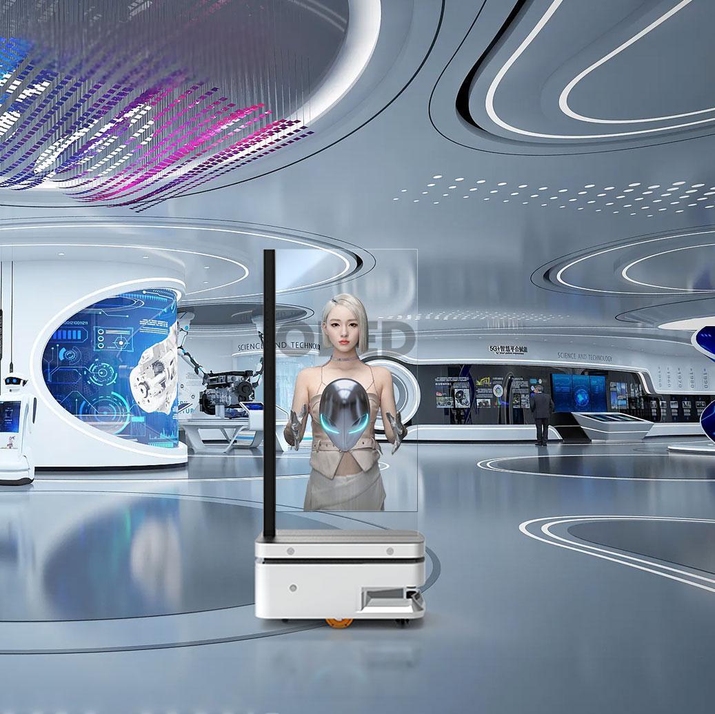 OLED transparent display in commercial setting