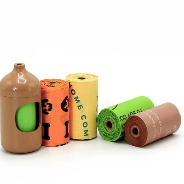 Green Pla Compostable Bio Degradable Drawstring Dog Poop Waste Bag Corn Starch
