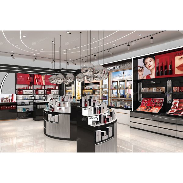 BKC012 Cosmetic Display Showcase Beauty Booth Beauty Kiosk Design for Makeup Store Decoration