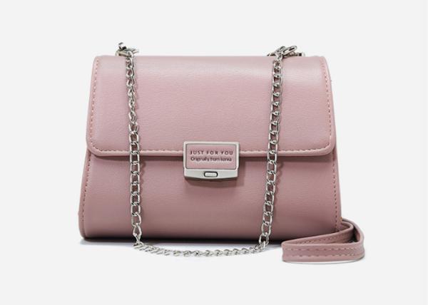 Classy Women Mini Chain Shoulder Bag Pu Leather Material 16 * 12 * 7cm With