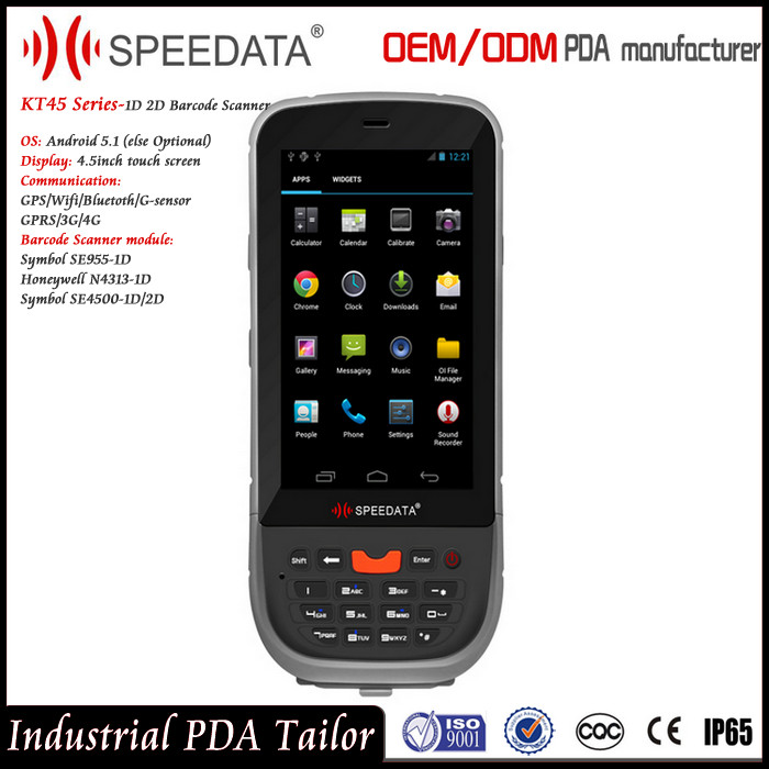 China IP65 Mobile Barcode Scanner Android with Multiple Honeywell or Symbol Modules factory