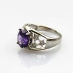 Women Jewelry Solid 925 Silver Ring Pave Red Cubic Zircon(JY045)