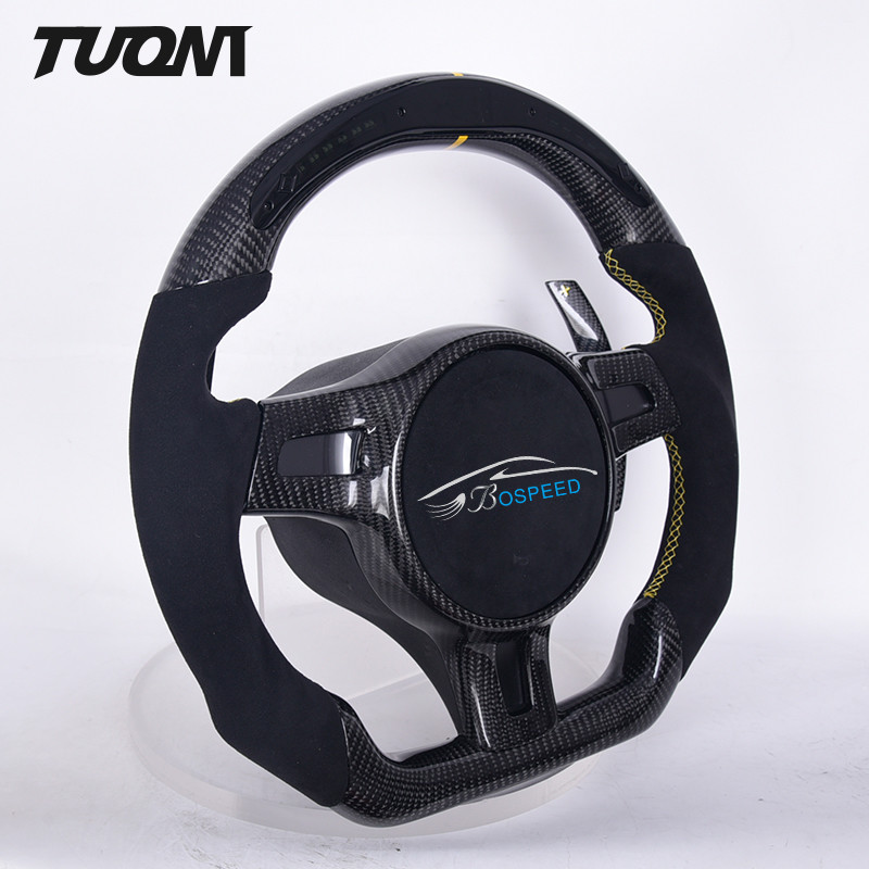Porsche Carbon Fiber Standard Steering Wheel With LED Display Stylish