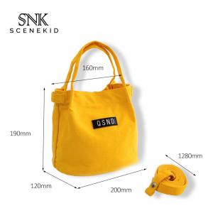 China Custom Logo Cotton Canvas Fashion Office Adult Lunch Bag with Handle factory
