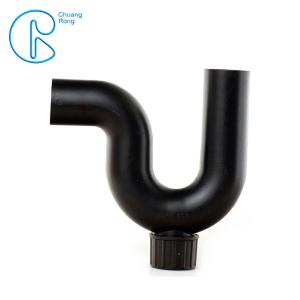 China PN6 50 75 110mm HDPE Drainage Fittings Siphon P Trap With Inspection Hole factory