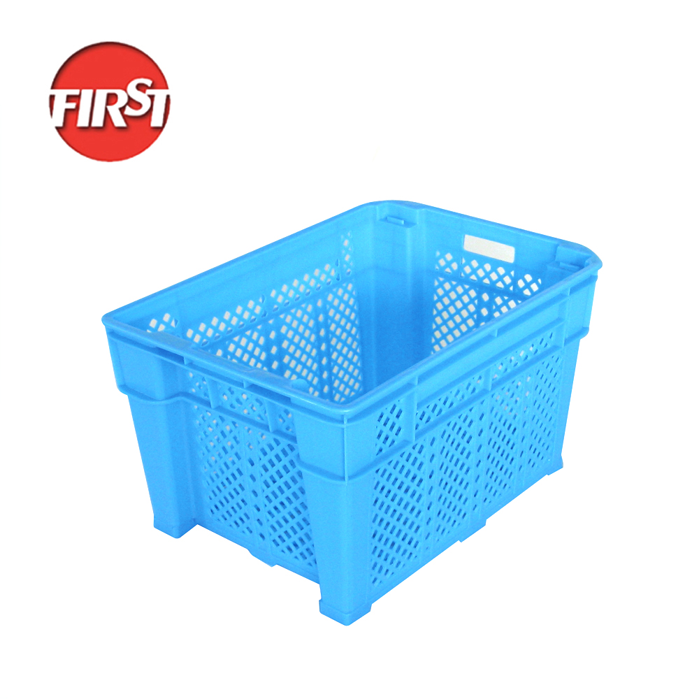NO Foldable Mesh Plastic Turnover Crate Storing Transporting Goods 545x345x250mm