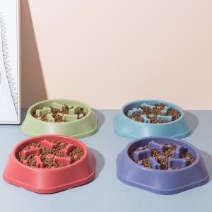 China Pet Dog Bowl Plastic Anti Choking Slow Feeding LCD Display Alimentador De Mascota factory