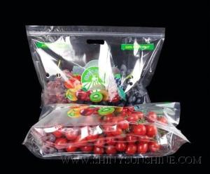 China Supermarket Plastic Clear Fruit And Vegetable Packaging Pp Pe Grapes Fresh Fruit Packaging factory