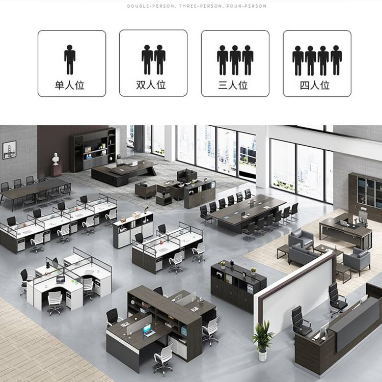 Office Furniture Computer Desk Workstation with Customized Colors Staff Open Desk