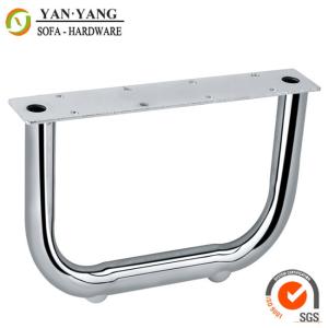China 12cm high glossy shiny furniture leg iron metal bend shaped sofa leg SL-129 factory