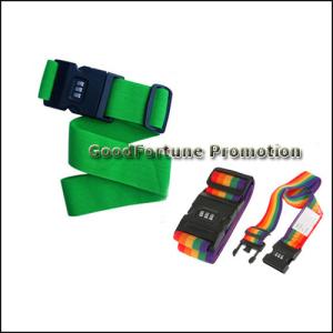 China New Creative customed logo luggage belt cord rope with code lock factory
