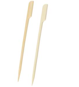 China Custom Logo 4 Inch Bamboo Skewers Natural Wooden Sticks For BBQ factory