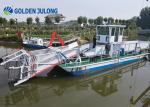 High Efficiency Water Surface Cleaning Vessel Trash Skimmer Boat 0.5 m Draft