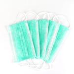 Anti Dust Green Disposable Mask , Earloop Face Mask High Filtration Capacity