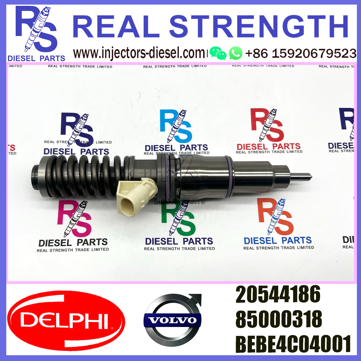 V-O-L-V 2pin injector20544186 85000318 Diesel pump Injector DELPHI BEBE4C04001E1 for V-O-L-V 16 LITRE TRUCK