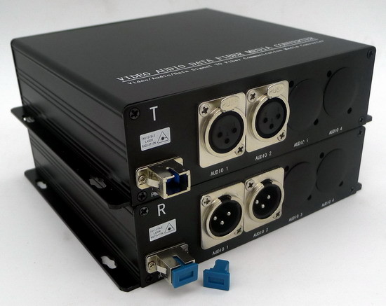 China Mic & line-level banlanced audio over fiber converter factory