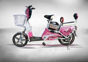 China Pink Color fashion model Electric Bike Moped Scooter , Electric Moped Scooter For Adults factory