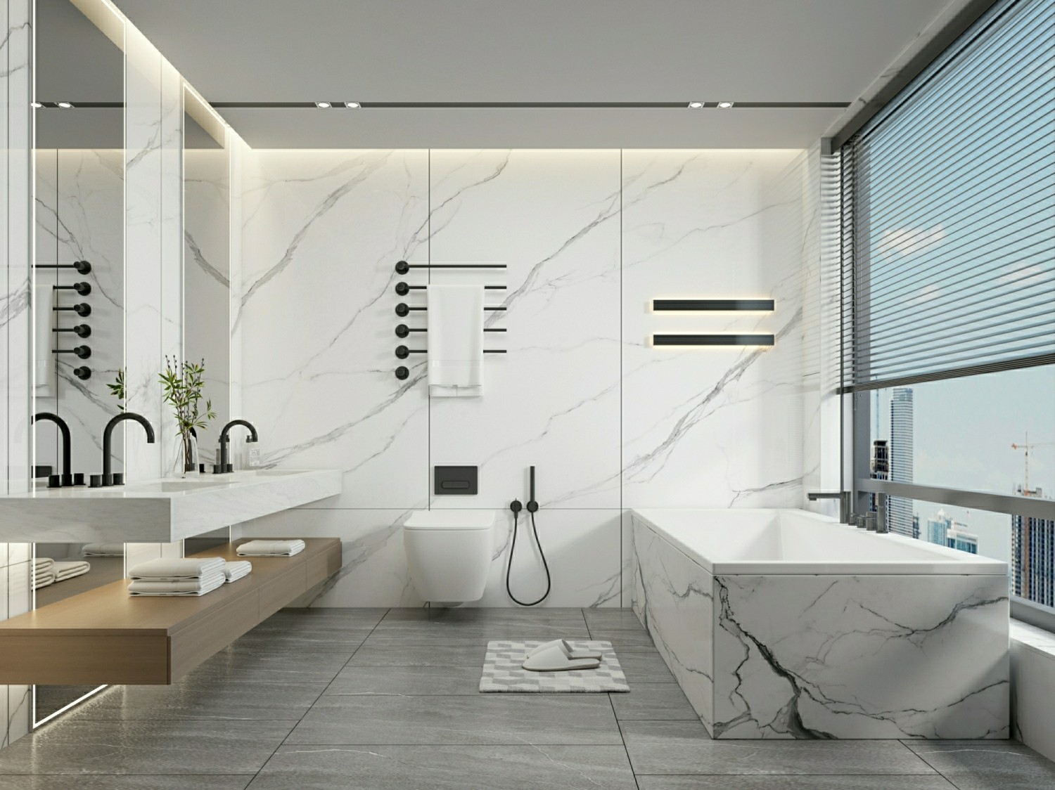 Inside Floor Antibacterial White Polished Porcelain Tile For Bathroom And Grade AAA 900x1800x9mm For Rebuilding