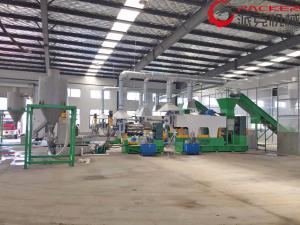 China Vacuum Degassing Plastic Granulating Line 38CrMoAIA Screw PP PE Films With Water factory