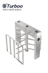 Access Control Half Height Turnstile / SUS 304 Stainless Security Turnstile