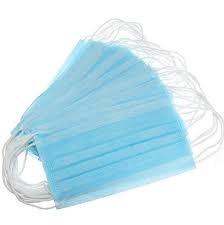 China Blue Color Disposable Surgical Mask , Disposable Non Woven Face Mask 17.5*9.5cm factory