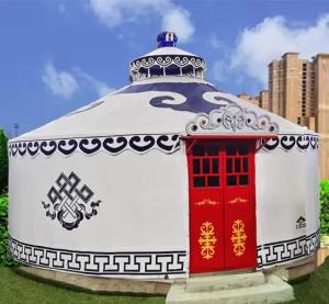 China Experience Charm Of Mongolian Culture Yurt Bamboo Structure Geodesic Dome Tent factory