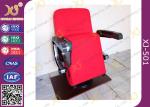 Aluminum Upholstered Red Acrylic Fabric PU Armrest Auditorium Theater Seating