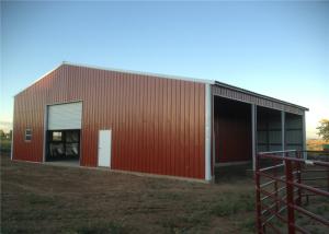 China Fire Proof Pre Built Steel Frame Garage Kits , Metal Shelters Garages Anti Seismic factory