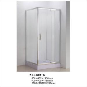 China Clear Glass Hinged Door Shower Enclosures Corner Shower Doors with Square Tray factory