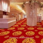 Red color chinese gold dragon design polypropylene carpet